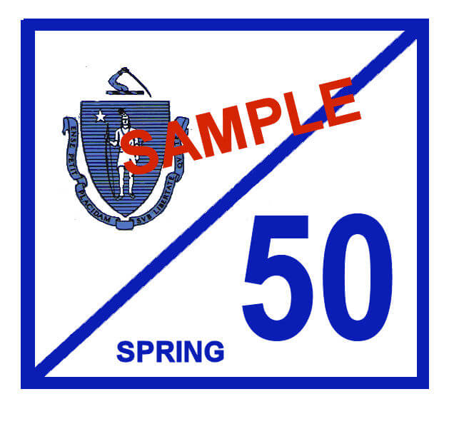 Modal Additional Images for 1950 Massachusetts SPRING INSPECTION Sticker